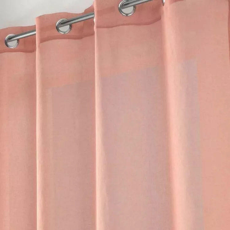 Paris Prix Rideau Voilage à Œillets Sandra 140x280cm Rose – Image 2