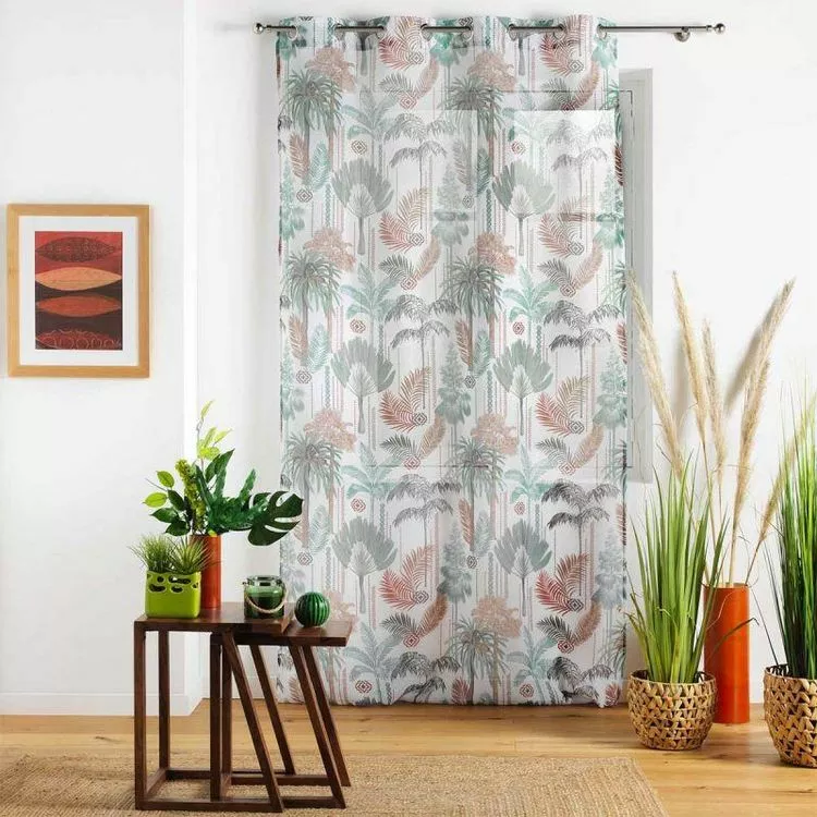 Paris Prix Rideau Voilage à Œillets Terra Nova 140x240cm Blanc – Image 3