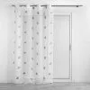 Paris Prix Rideau Voilage à Œillets Ariella 140x280cm Blanc & Gris
