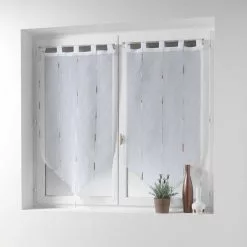 Paris Prix Paire De Voilages Chenilla 60x120cm Naturel