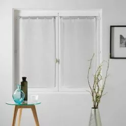 Paris Prix Paire De Voilages Milza 60x90cm Blanc