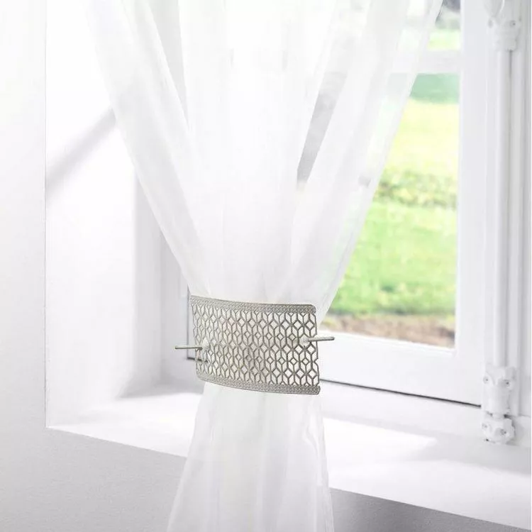 Paris Prix Embrasse De Rideau Broche Ruchea 17cm Blanc â Image 2