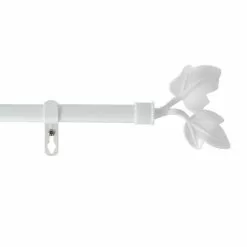 Paris Prix Kit Tringle Déco Extensible Lierre 120-210cm Blanc