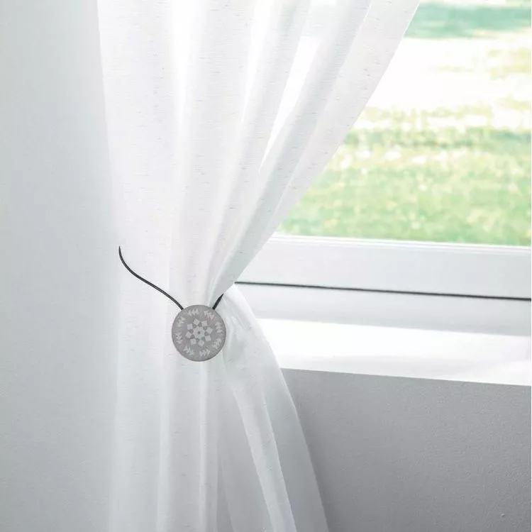 Paris Prix Embrasse De Rideau AimantĂ©e Helsinki 43cm Blanc â Image 2
