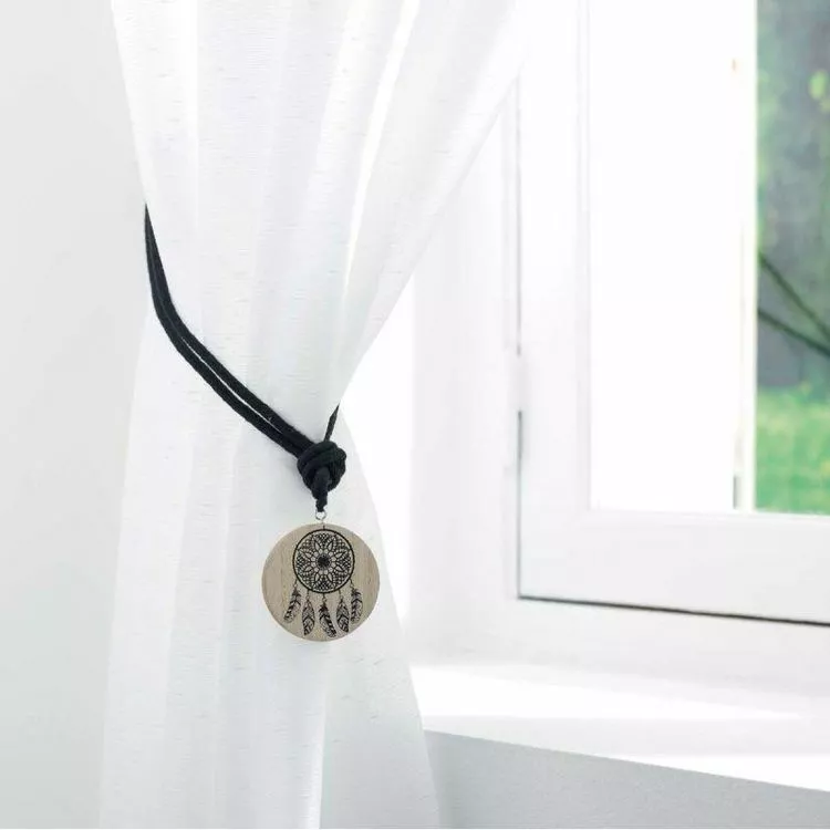 Paris Prix Embrasse De Rideau En Bois Judy 41cm Noir â Image 2