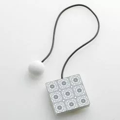 Paris Prix Embrasse De Rideau Aimantée Carelo 43cm Gris