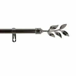 Paris Prix Kit Tringle Déco Extensible Banzaï 120-210cm Nickel