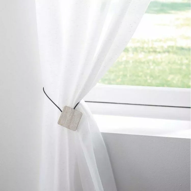 Paris Prix Embrasse De Rideau AimantĂ©e Lakos 43cm Blanc â Image 2