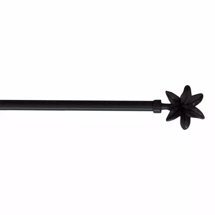 Paris Prix Tringle Déco Extensible Fleurella 60-80cm Noir