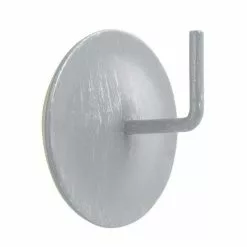 Paris Prix Lot De 2 Crochets Adhésifs Déco 11cm Gris & Argent