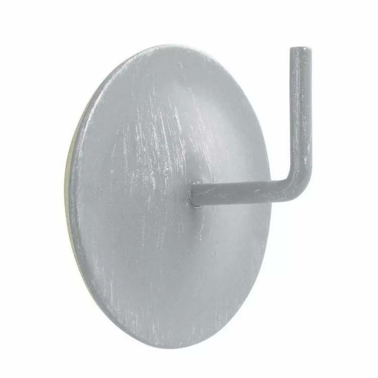 Paris Prix Lot De 2 Crochets Adhésifs Déco 11cm Gris & Argent