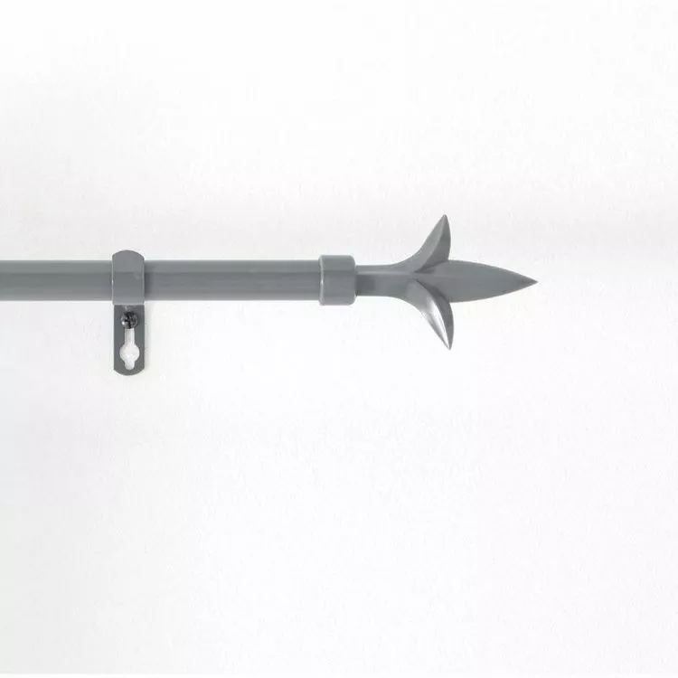 Paris Prix Kit Tringle Déco Extensible Louis 120-210cm Gris