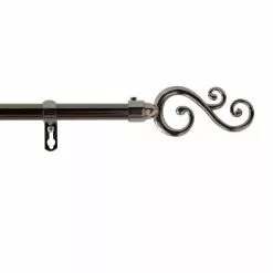 Paris Prix Kit Tringle Déco Extensible Soliste 120-210cm Nickel