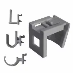 Paris Prix Lot De 2 Crochets & Supports Réglables 15cm Gris