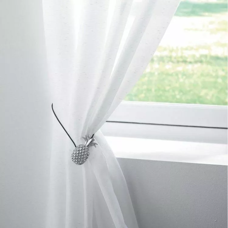 Paris Prix Embrasse De Rideau AimantĂ©e Lewis 42cm Argent â Image 2