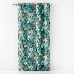 Paris Prix Rideau à Œillets Imprimé Kelly 140x260cm Bleu