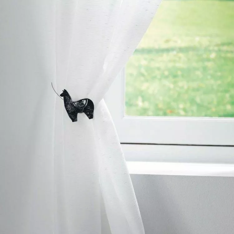 Paris Prix Embrasse De Rideau Aimantée Yzma 30cm Noir – Image 2