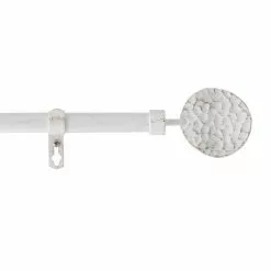 Paris Prix Kit Tringle Déco Extensible Bullette 120-210cm Blanc