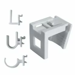 Paris Prix Lot De 2 Crochets & Supports Réglables 15cm Blanc