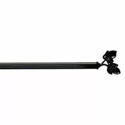 Paris Prix Tringle Déco Extensible Feuillina 80-110cm Noir