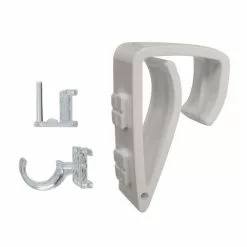 Paris Prix Lot De 2 Crochets & Clips Adaptables 16cm Blanc