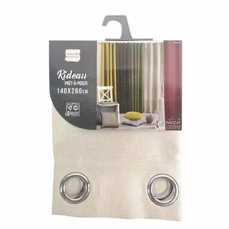 Paris Prix Rideau à Œillets Newton 140x260cm Beige – Image 3