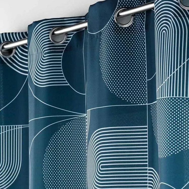 Paris Prix Rideau à Œillets Esquisse 140x280cm Bleu – Image 2