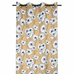 Lovely Casa Rideau à œillets Occultant 140x260 Cm Diane Moutarde