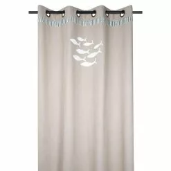 Lovely Casa Rideau à œillets 140x260 Cm Atlantide Naturel Coton