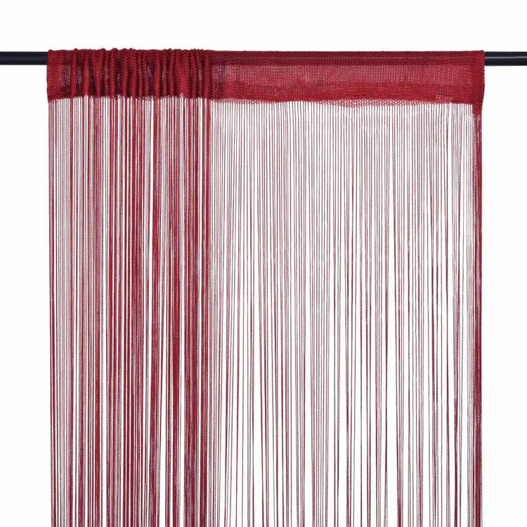 VIDAXL Rideau En Fils 2 Pcs 140 X 250 Cm Bordeaux
