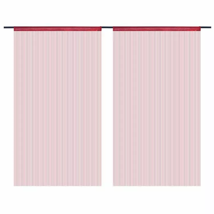 VIDAXL Rideau En Fils 2 Pcs 140 X 250 Cm Bordeaux – Image 2