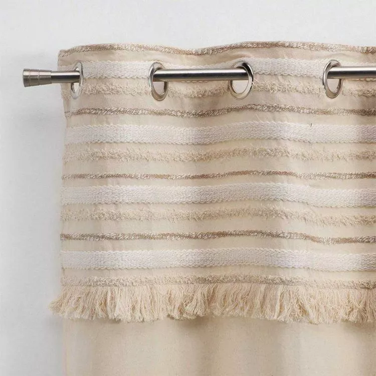 Paris Prix Rideau à Œillets Tissé Atlas 140x240cm Naturel – Image 2