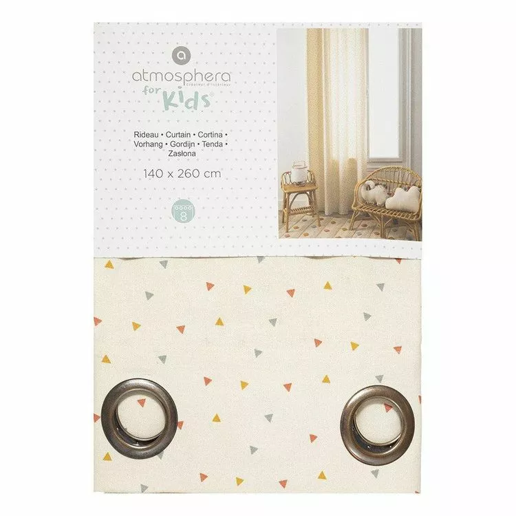 ATMOSPHERA Rideau à œillets 140x260 Arlequin Coton – Image 3