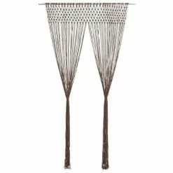 VIDAXL Rideau En Macrame Taupe 140x240 Cm Coton