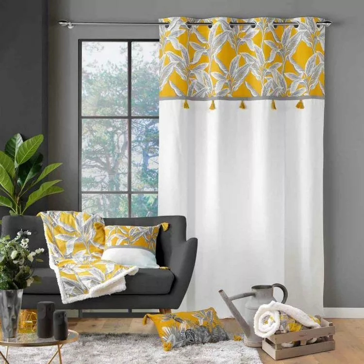Paris Prix Rideau à Œillets Isibelle 140x240cm Jaune – Image 4