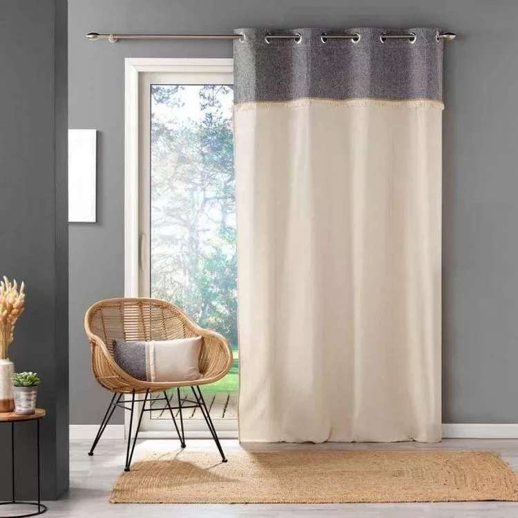 Paris Prix Rideau à Œillets Cancun 140x240cm Anthracite – Image 4