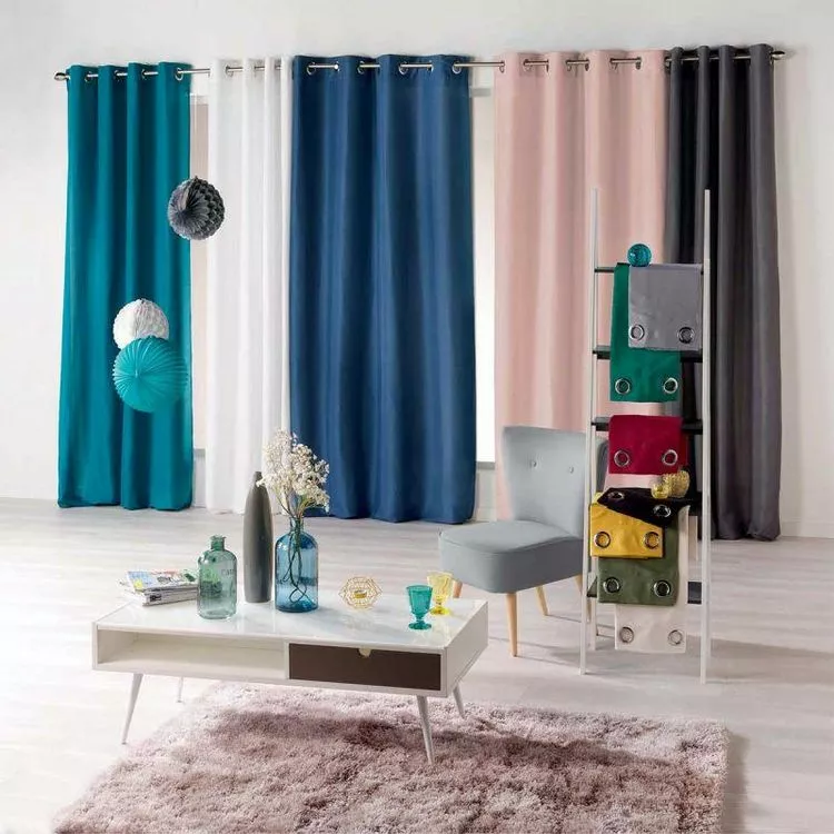 Paris Prix Rideau à Œillets Absolu 140x280cm Bordeaux – Image 3