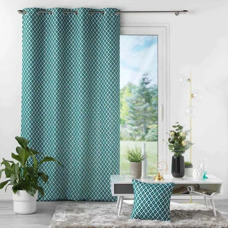 Paris Prix Rideau à Œillets Mariella 140x240cm Pétrole – Image 4