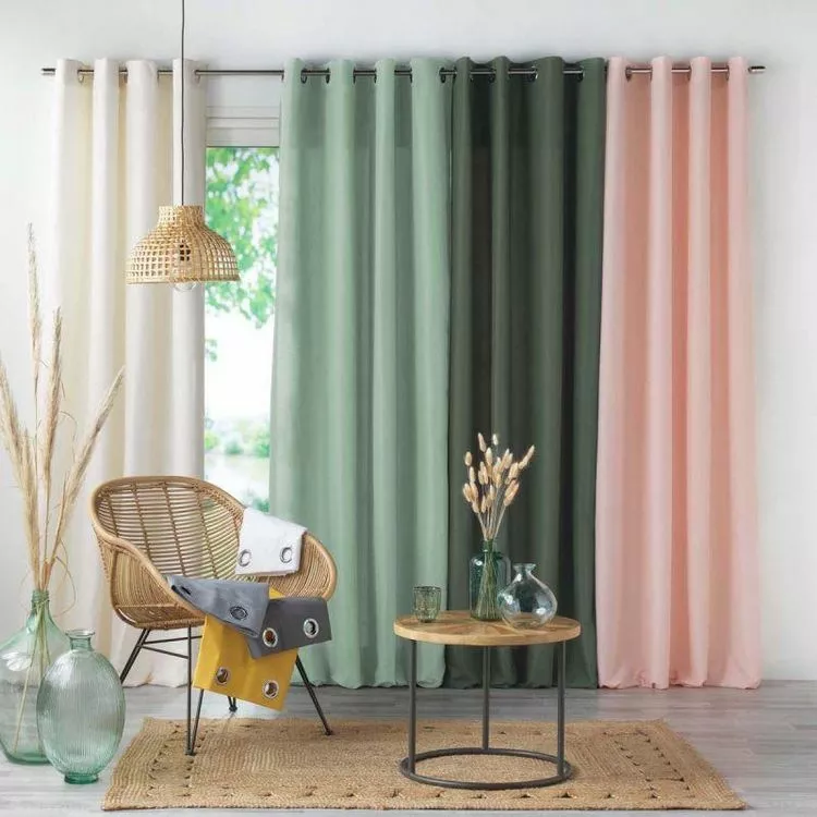 Paris Prix Rideau à Oeillets Absolu 140x260cm Noir – Image 3