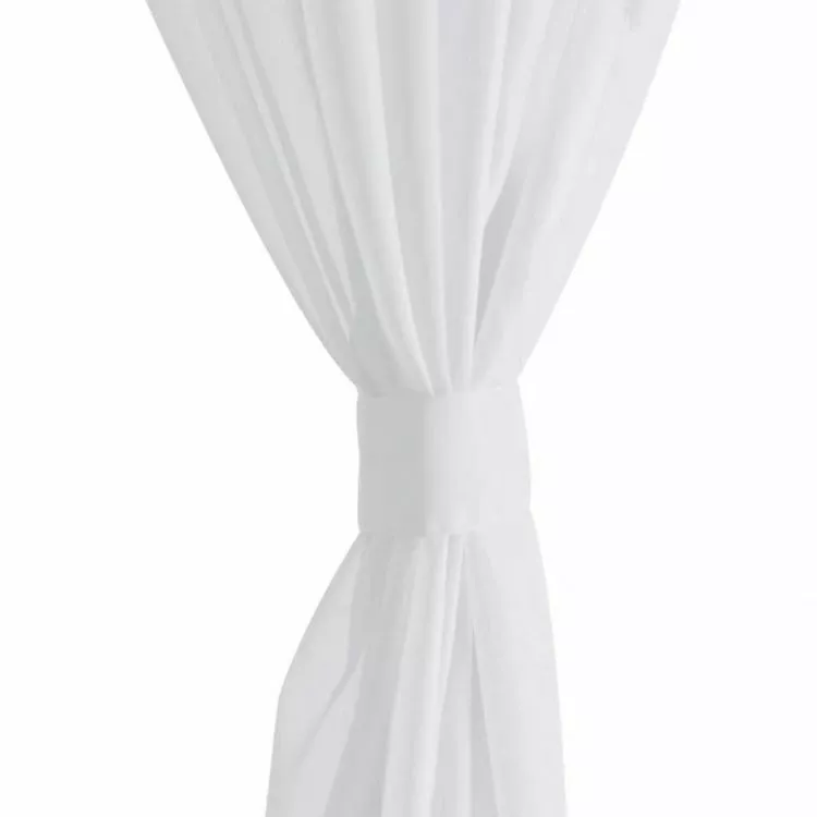 VIDAXL Rideau Fin Blanc 140x245 Cm 2 Pcs – Image 4